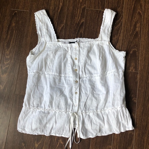 Cottagecore Lacy Pearl Button down Top - Picture 1 of 4